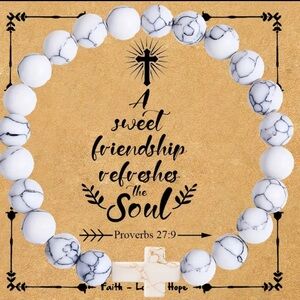 Faith-Inspired Beads Stone Style Frienship Bracelet Perfect Religious Gift‎